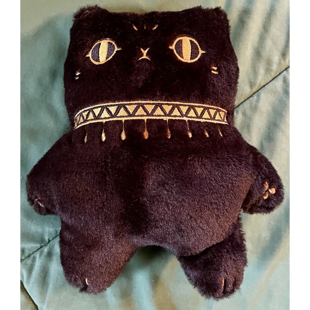 Krewe of Cleopatra Black Cat Plush Mardi Gras Souvenir Gold Embroidery 8.5 inch